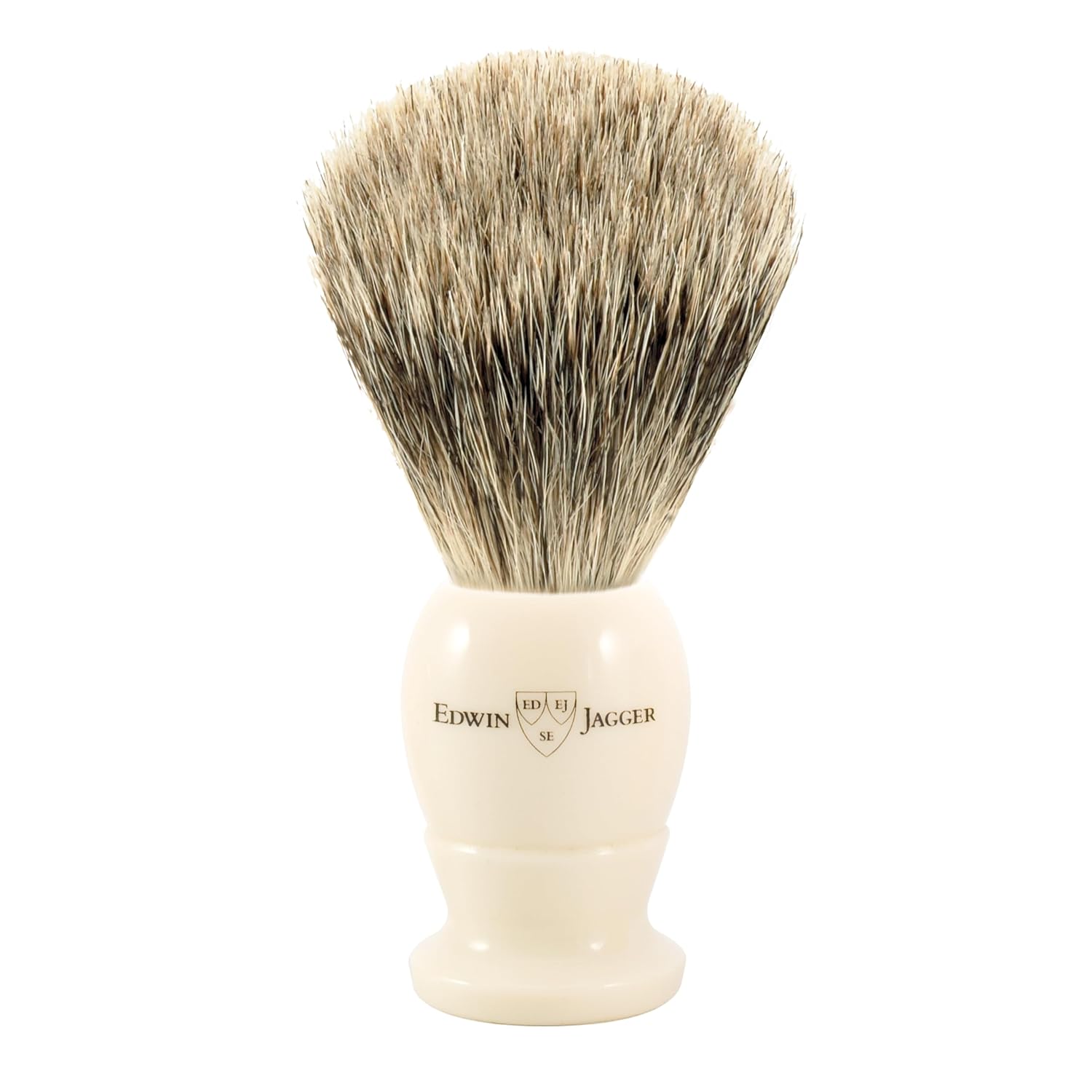 Edwin Jagger Traditional Handmade Shaving Brush Best Badger Imitation Ivory Medium