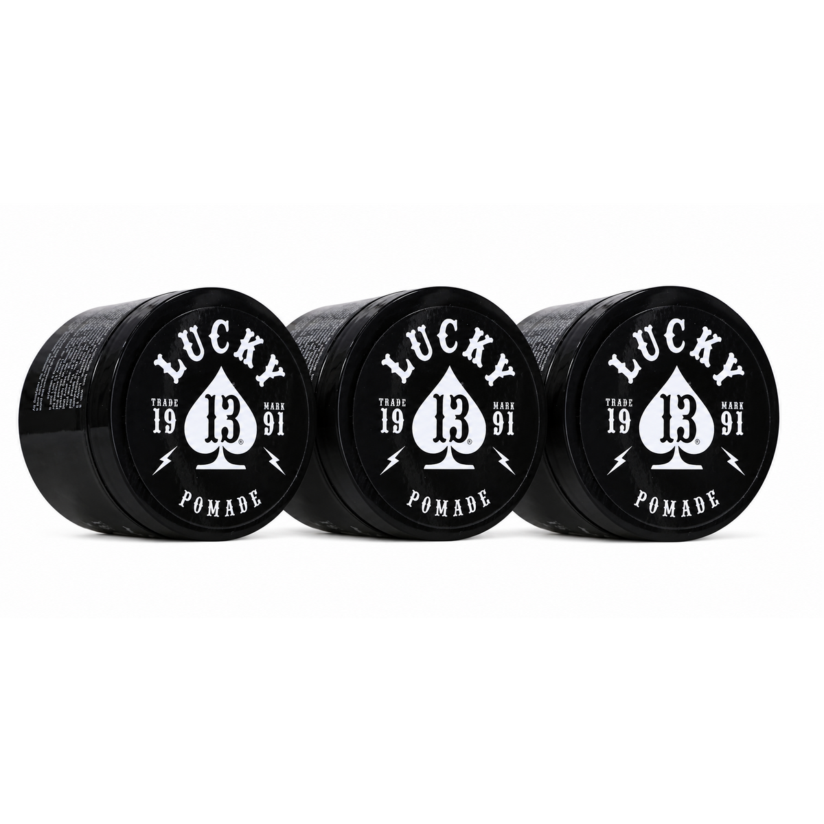 Lucky 13 Barber Supplies Original Hair Pomade | High Hold | High Shine | Water Based | Mai Tai Scent, 4oz