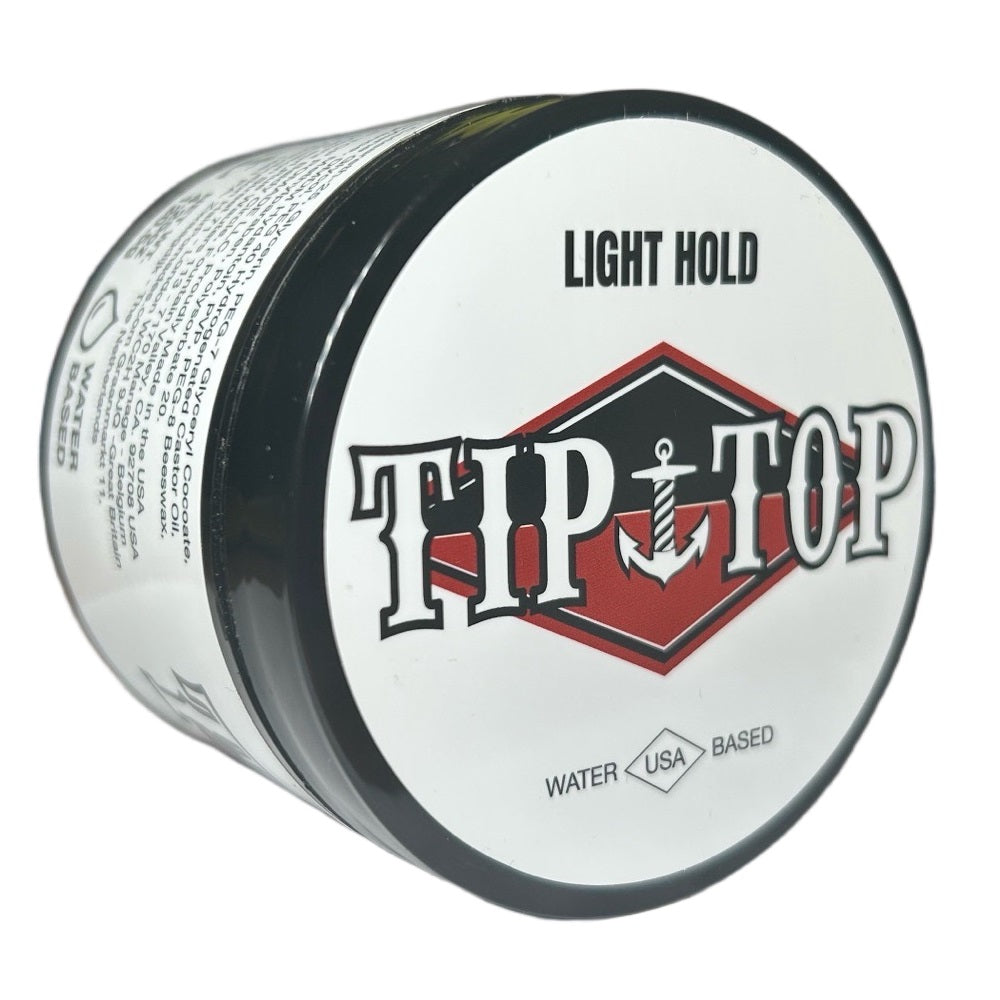 Tip Top Light Hold Pomade - Ocean Breeze Scent, High Shine Flexible Hold Water Based Pomade 4.25oz