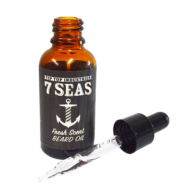 Tip Top 7Seas Beard Oil | Conditions & Nourishes Beard & Mustache |  Fresh Scent, 1oz
