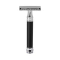 Edwin Jagger Ebony Black Handle Chrome Double Edge Safety Razor
