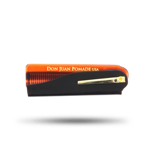 DON JUAN Handmade Tortoise Folding Pocket Comb