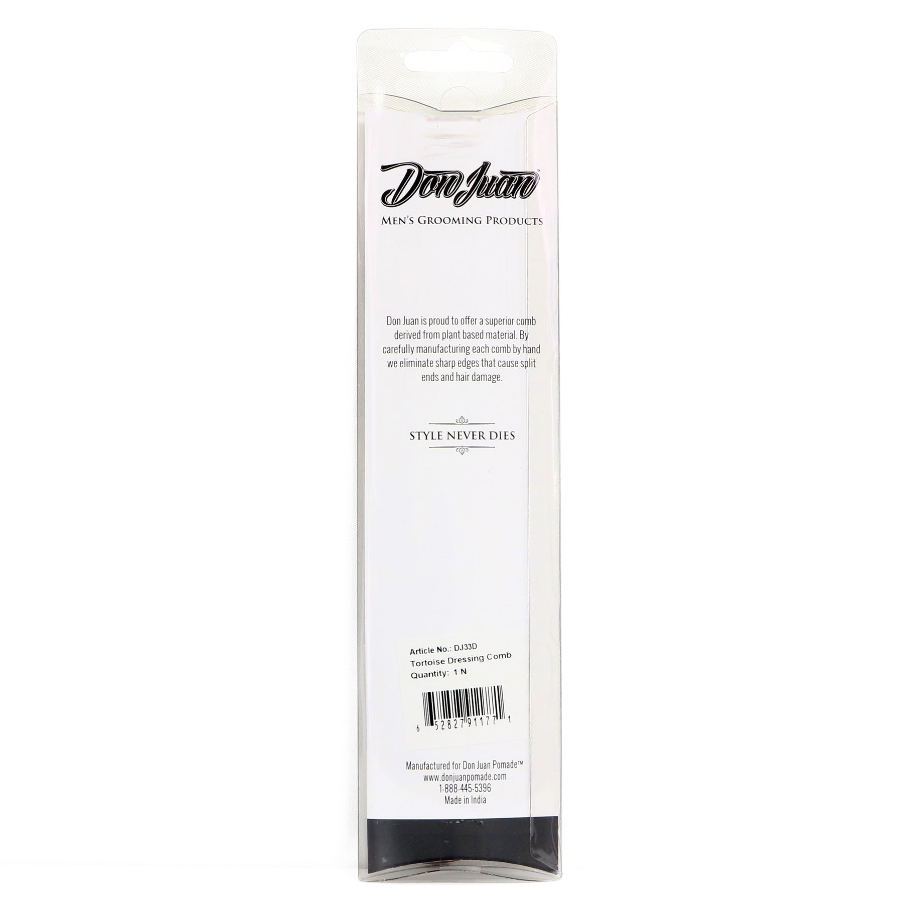 Don Juan Handmade 7" Graduated Dressing Comb