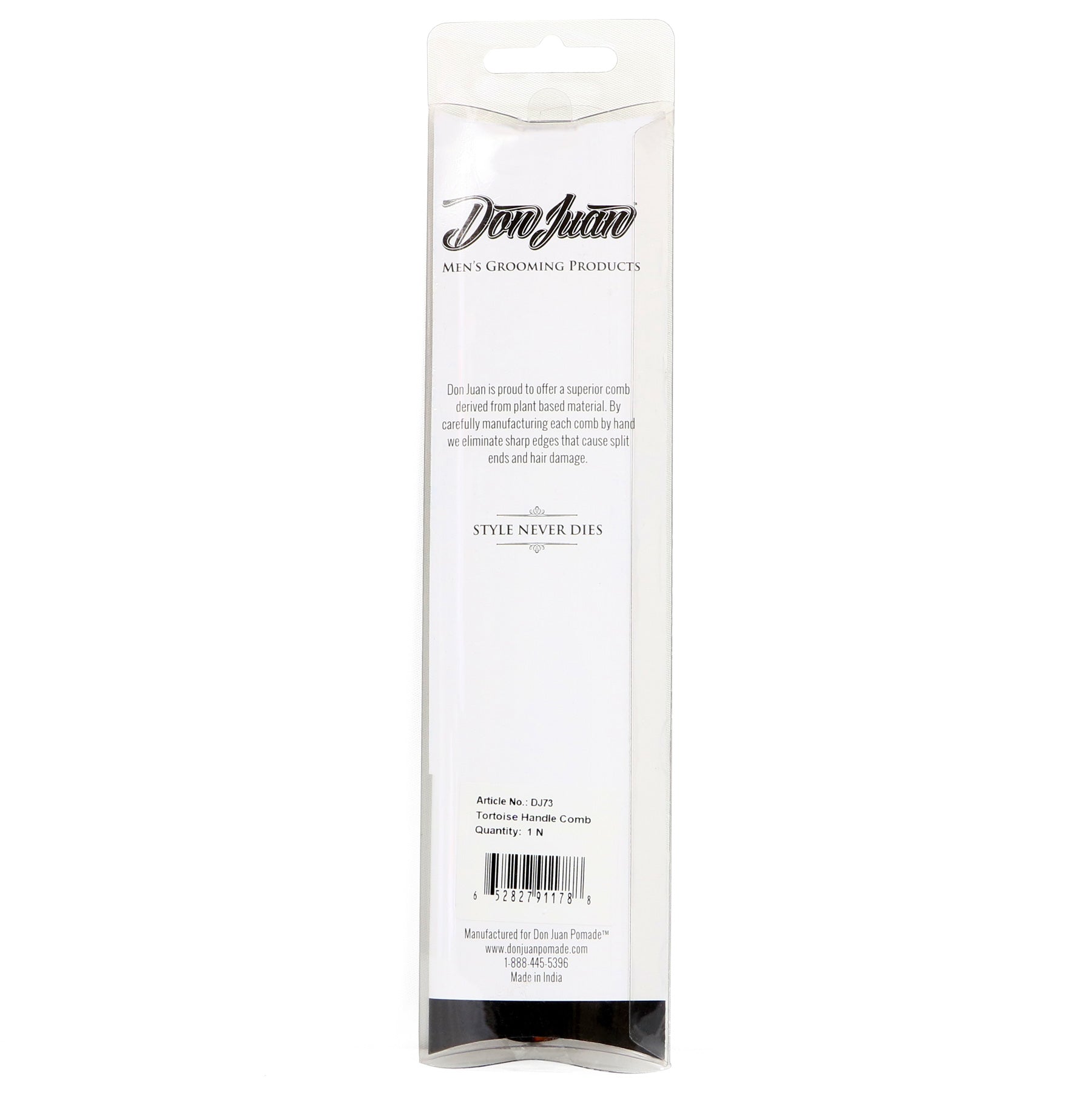 Don Juan Handmade 8.7" Styling Handle Comb