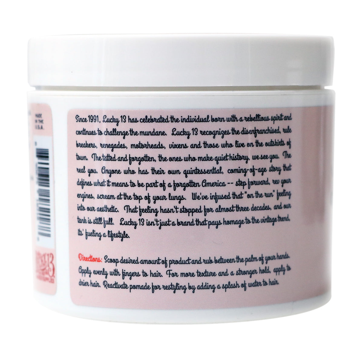 Lucky 13 Barber Supplies Lady Luck Women's Hair Pomade | Water-Based | High Hold | High Shine | Mango Hibiscus Scent, 4oz