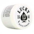 Lucky 13 Barber Supplies Matte Hair Pomade | Water-Based | High Hold | Matte Finish | Tobacco Vanilla Scent, 4oz