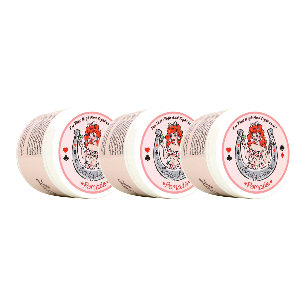 Lucky 13 Barber Supplies Lady Luck Women's Hair Pomade | Water-Based | High Hold | High Shine | Mango Hibiscus Scent, 4oz
