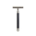 Edwin Jagger 3one6 Stainless Steel Grooved Gun Metal Double Edge Safety Razor