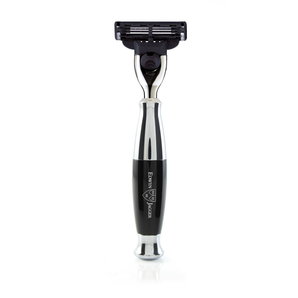 EDWIN JAGGER Chrome Plated Heavy Handle Gillette Mach3 Razor