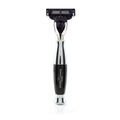 EDWIN JAGGER Ebony Handle Chrome Plated Gillette Mach3 Razor