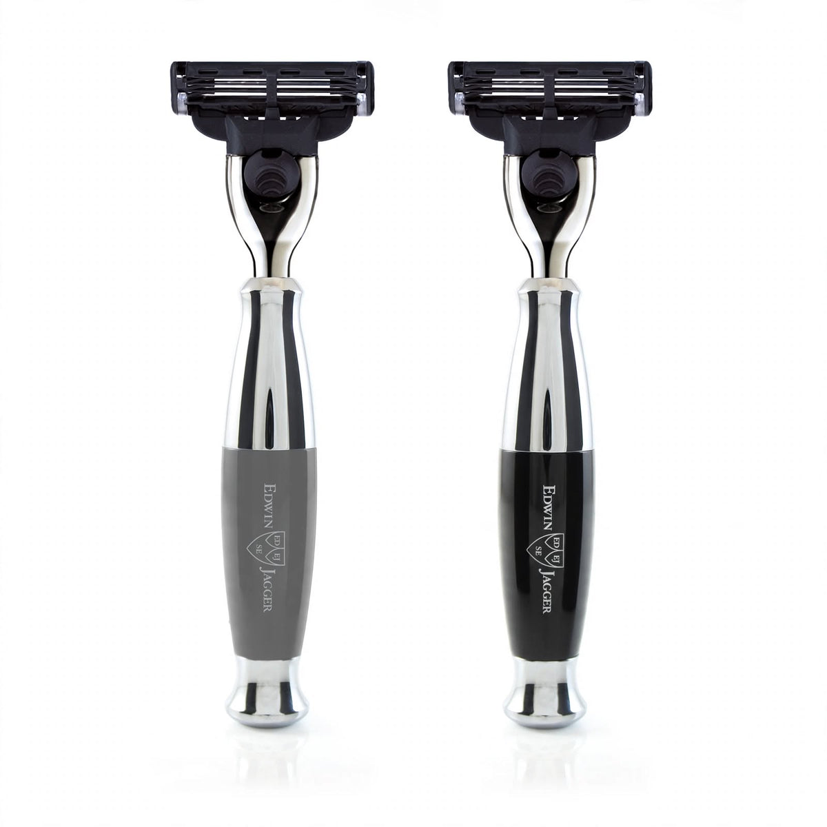EDWIN JAGGER Chrome Plated Heavy Handle Gillette Mach3 Razor