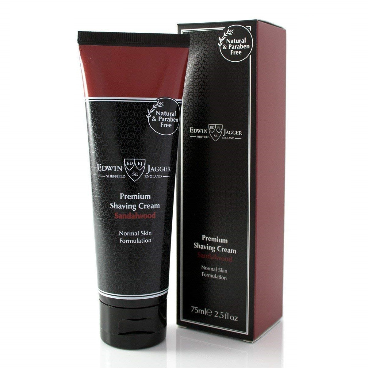 Edwin Jagger Sandalwood Natural Shaving Cream 75ml 2.5oz Tube