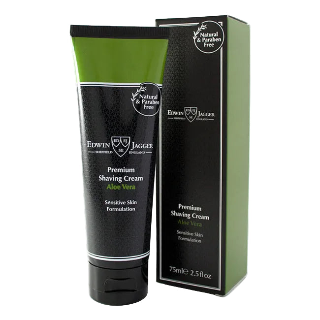 Edwin Jagger Natural Premium Shaving Cream, 75ml - 2.5 ounce Tube